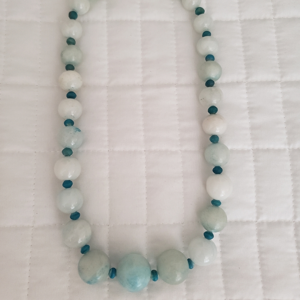 Large Stone bead necklace